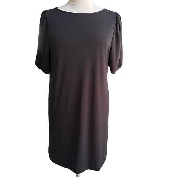 Chico's‎ Womens Black Short Sleeve Stretchy Midi Dress Size 3 (XL) - Picture 1 of 13